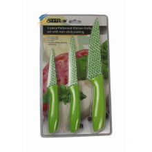 3PCS Colorful Plastic Handle Kitchen Knife (SE150004)